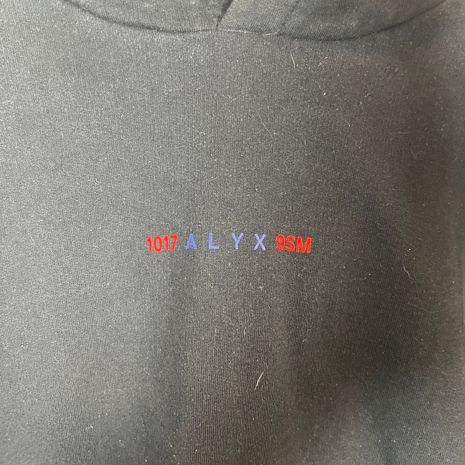 Alyx Red/Blue Logo Hoodie Size S