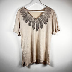 Kapital Feather Graphic T-Shirt Size 3