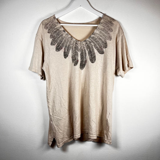 Kapital Feather Graphic T-Shirt Size 3