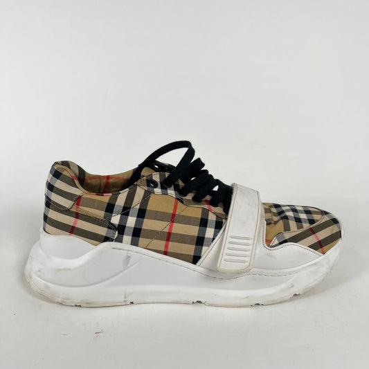 Burberry Beige Check Regis Sneaker Size 43