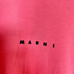 Marni Pink Logo Print T-Shirt Size M