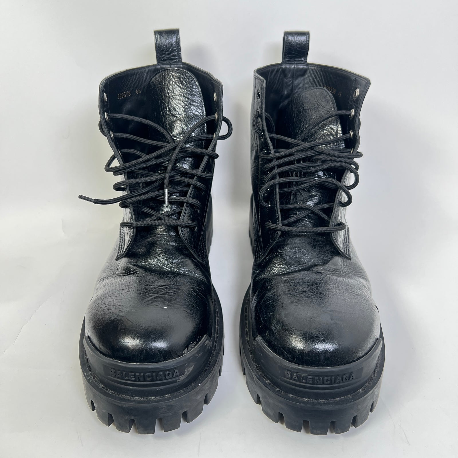 Balenciaga Tumble Leather Strike Boot Size 45
