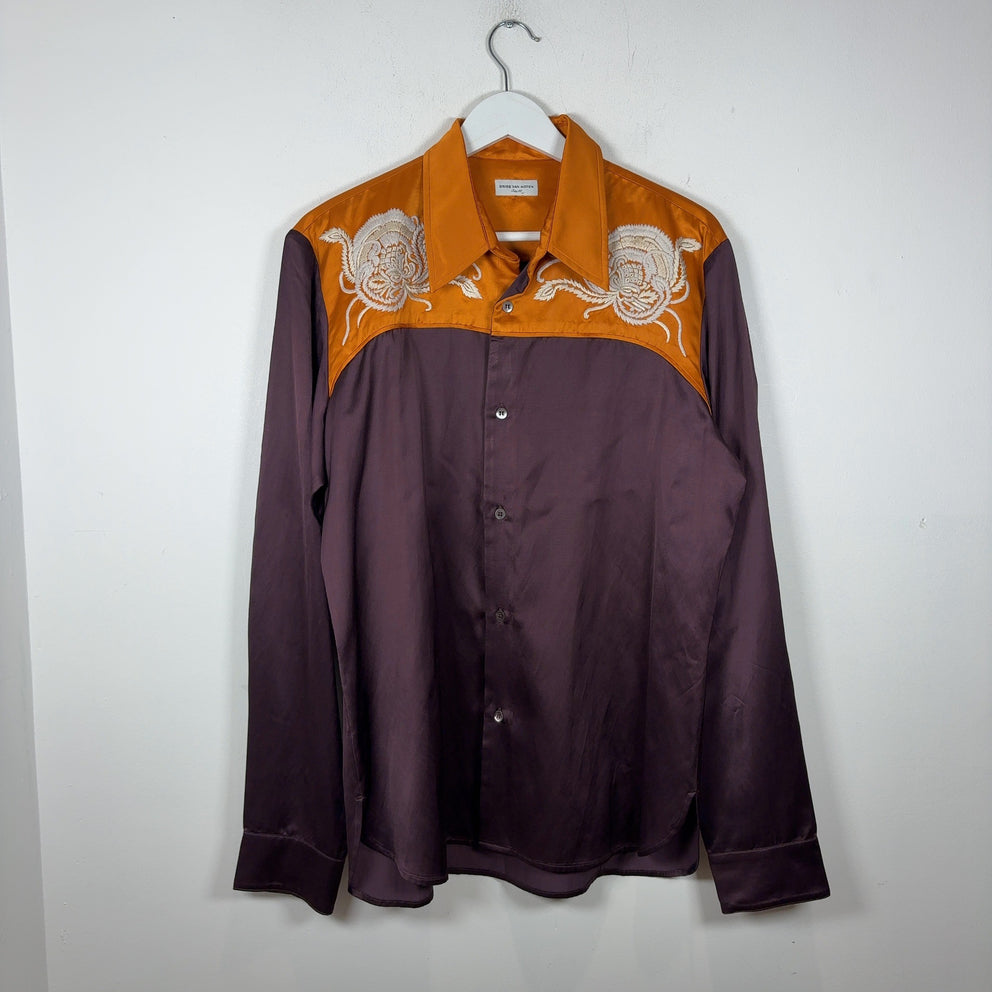 Dries Van Noten Embroidered Western Button Up Shirt