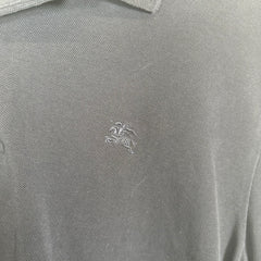 Burberry Navy Longsleeve Polo Shirt Size XXL