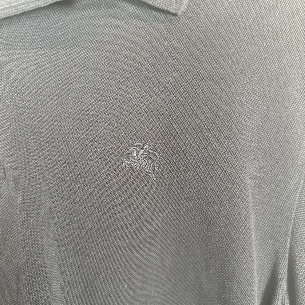 Burberry Navy Longsleeve Polo Shirt Size XXL