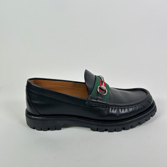 Gucci Horsebit Web Lug Sole Loafers