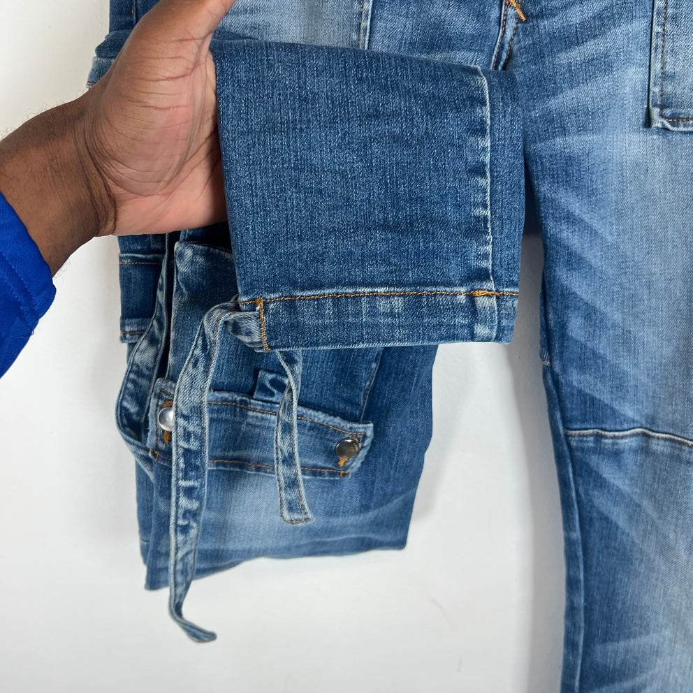 Amiri Blue Tactical Cargo Jeans Size 33