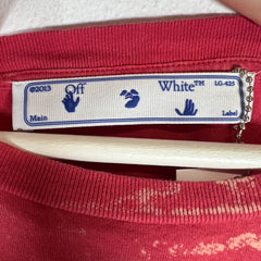 Off-White Pink Bleached Logo T-shirt Size L