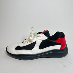 Prada White/Red Patent America Cups Size 9