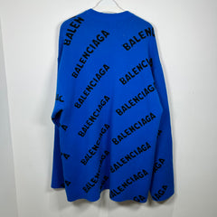 Balenciaga Knit All Over Spell Out Sweater Size XXL