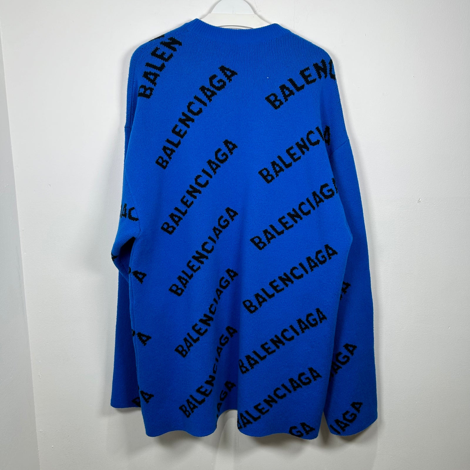 Balenciaga Knit All Over Spell Out Sweater Size XXL