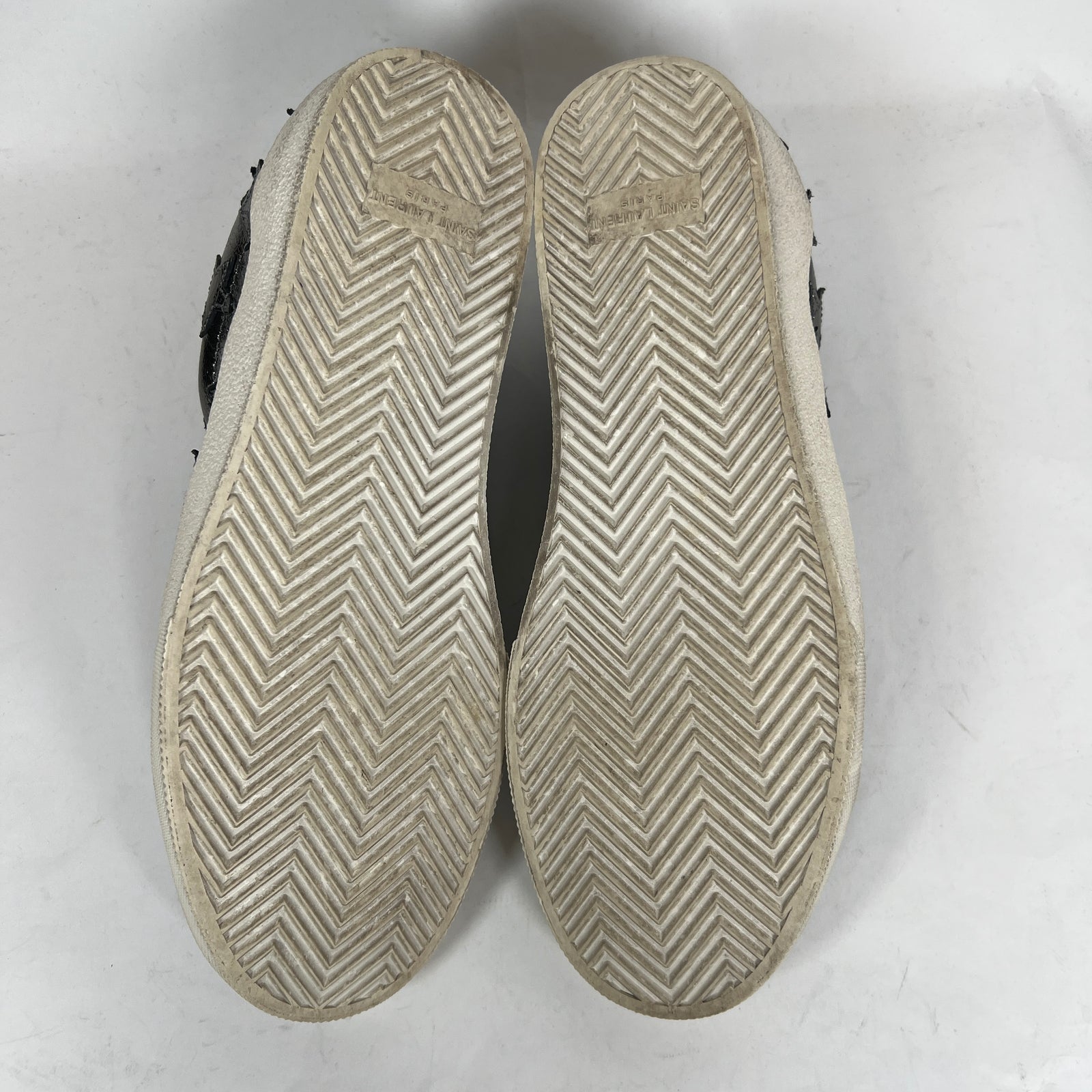 Saint Laurent Metallic Black SL/06 Stars Low Top Sneaker Size 42