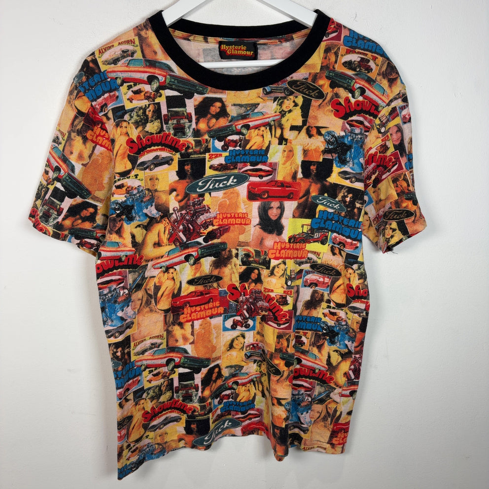 Hysteric Glamour All-Over Comic Showtime Graphic T-Shirt