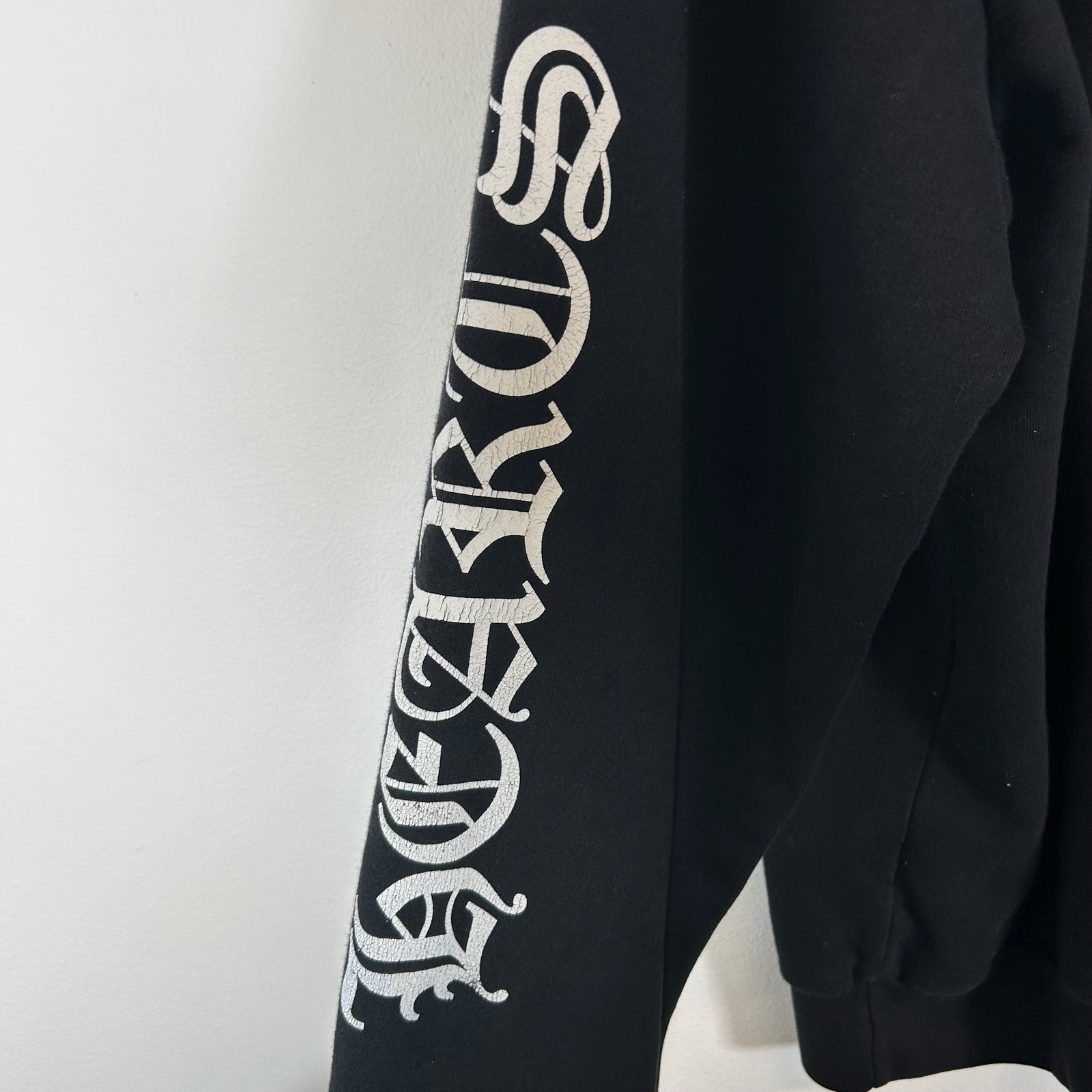 Chrome Hearts Black Vertical Logo Hoodie Size L