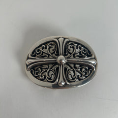Chrome Hearts White 'Oval Cross' Belt Size 32