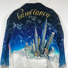 Casablanca Vol-Au-Nuit Printed Denim Jacket Size XL