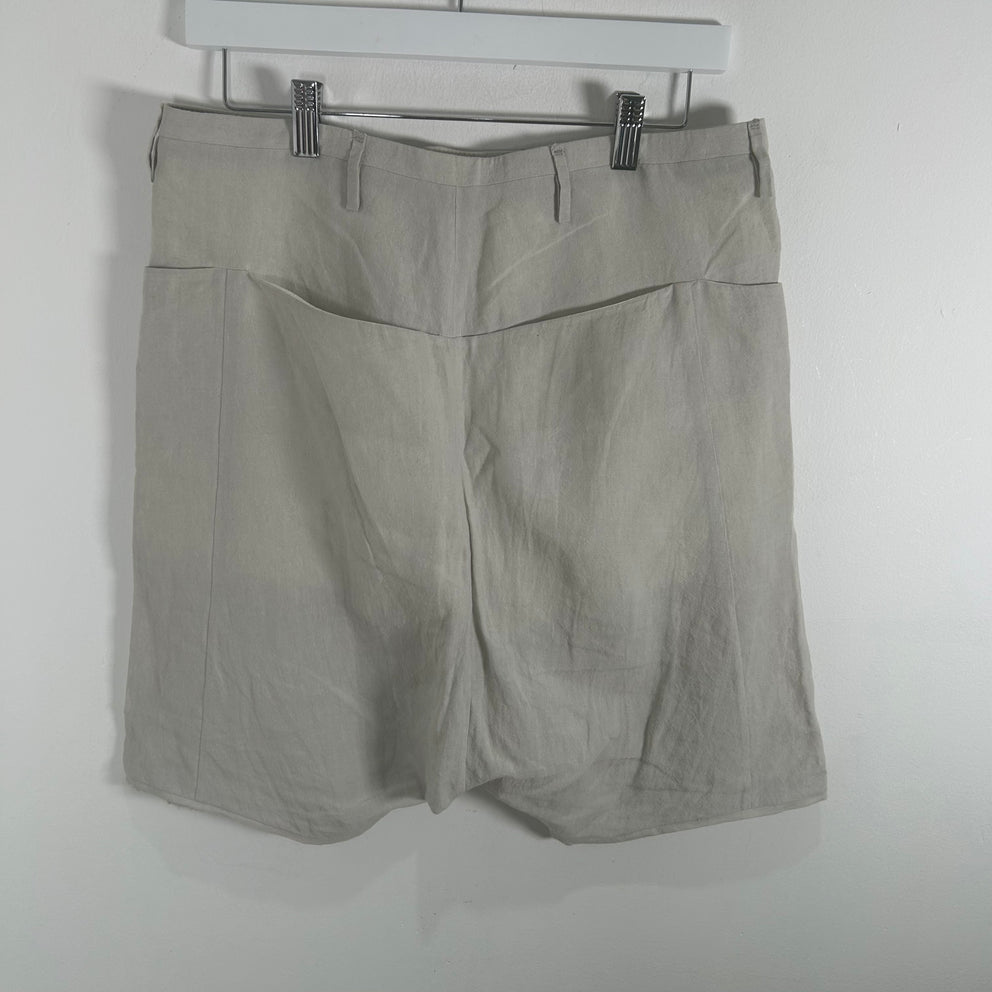 Linen Drop-Crotch Shorts Size 31