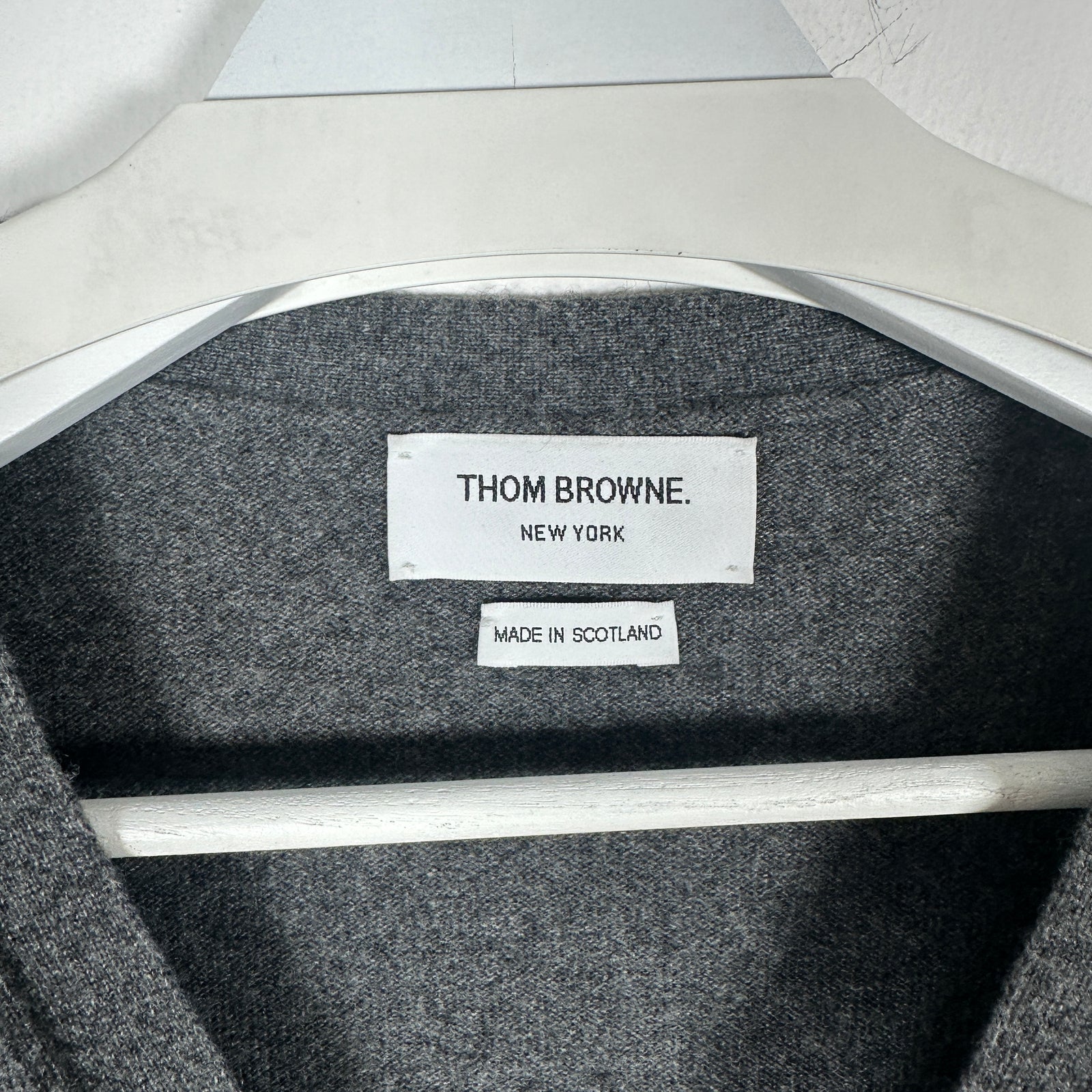 Thom Browne Grey Button-Up Cardigan Size 3