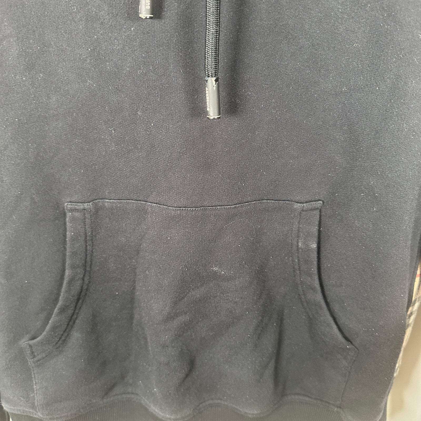 Burberry Check Panel Hoodie Size M
