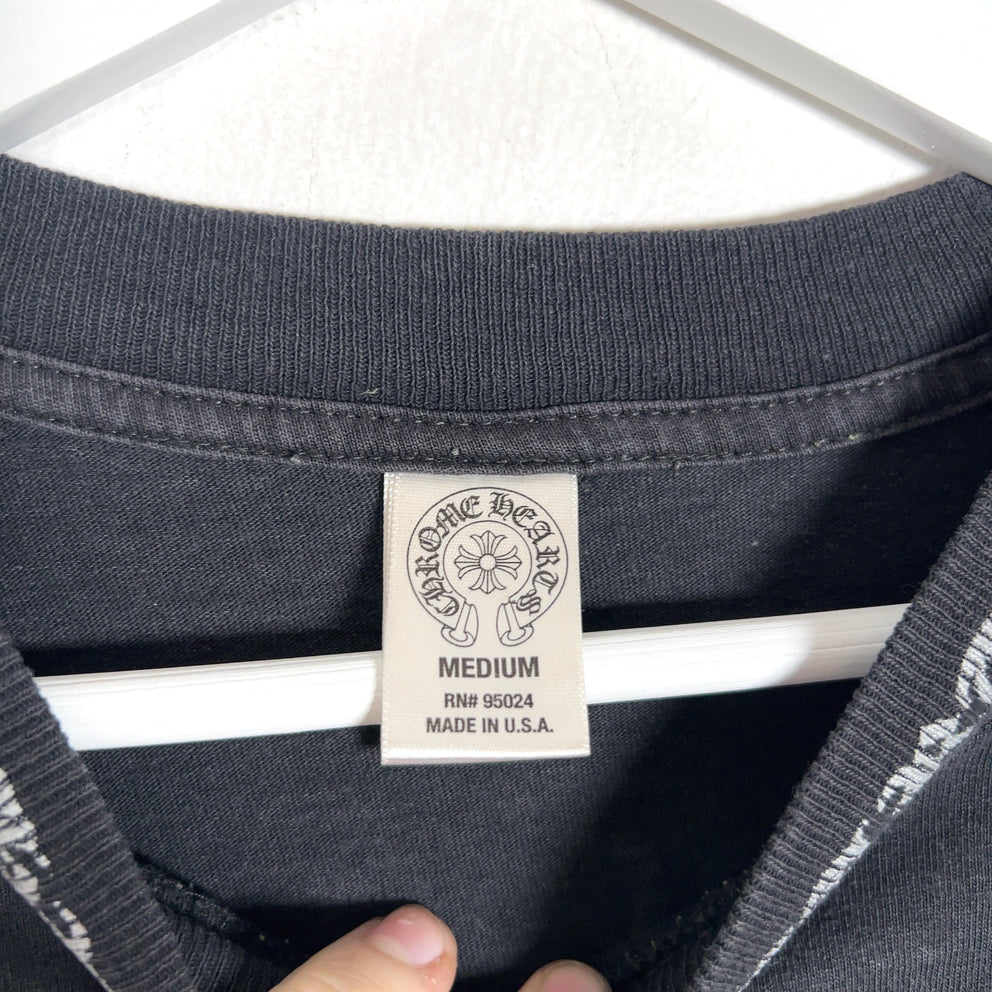 Chrome Hearts Malibu Cross Graphic Vintage T-Shirt