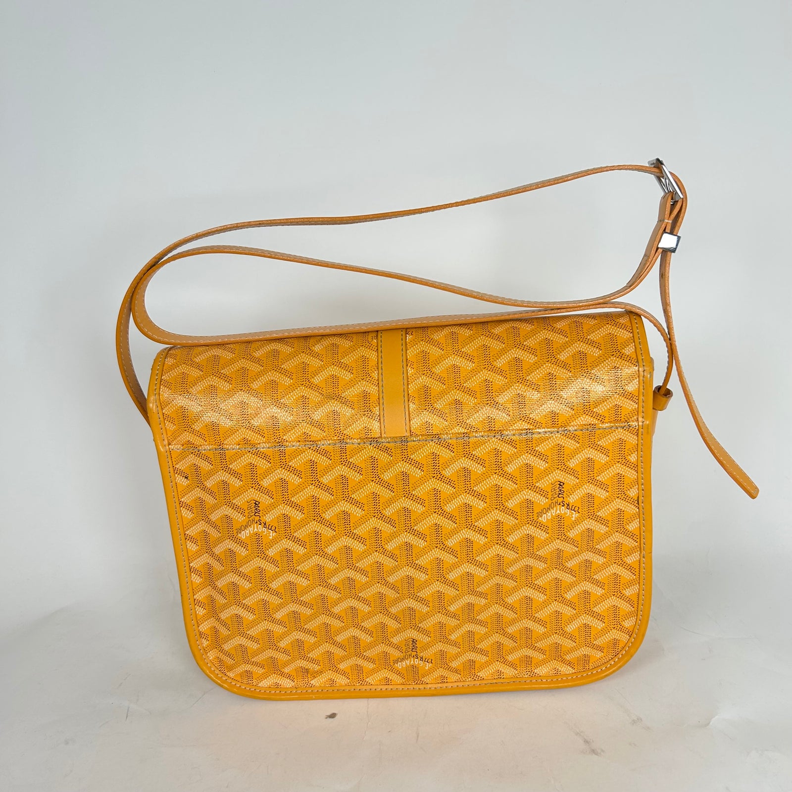 Goyard Yellow Belvedere PM Shoulder Bag