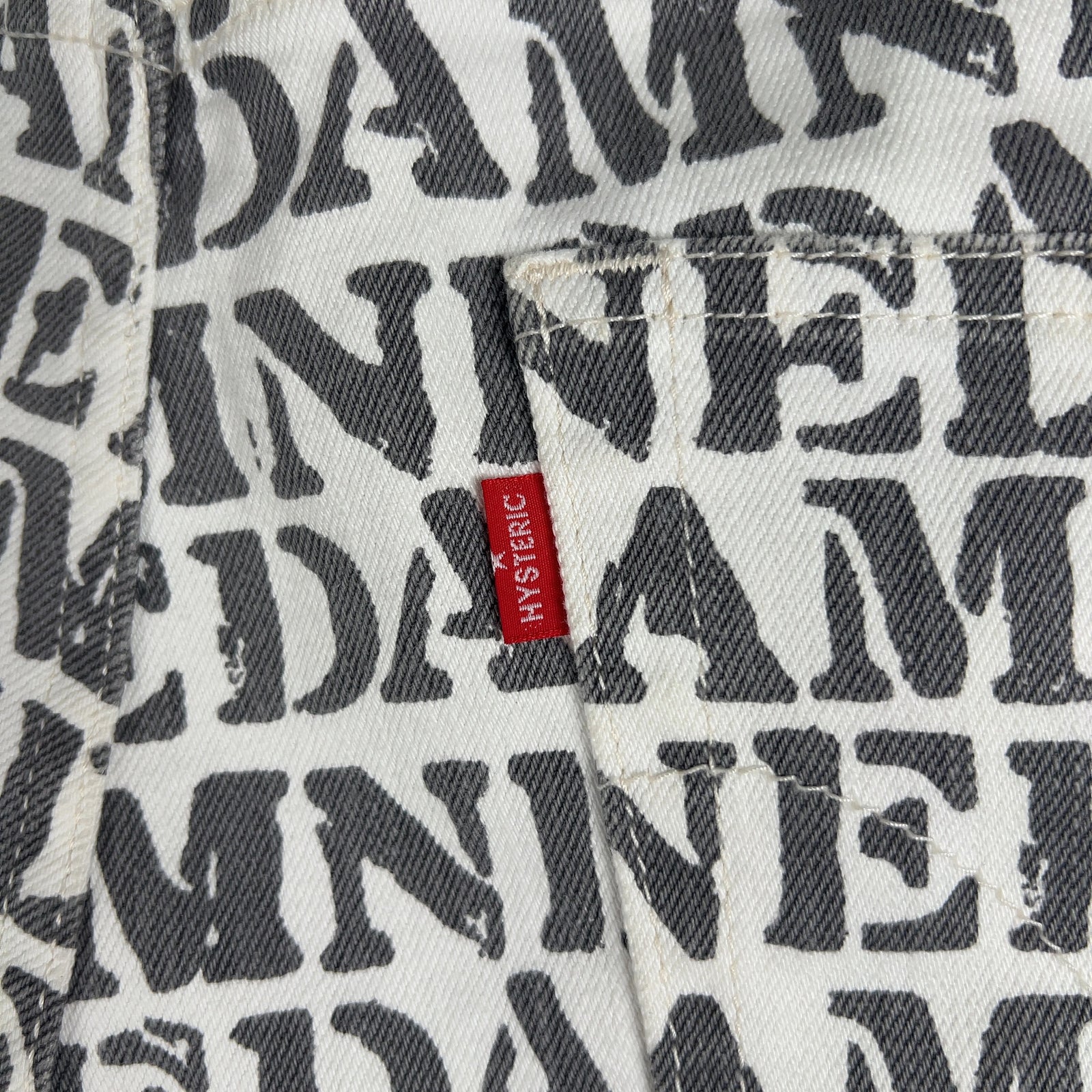 Hysteric Glamour 'Damned' Allover Script Jeans