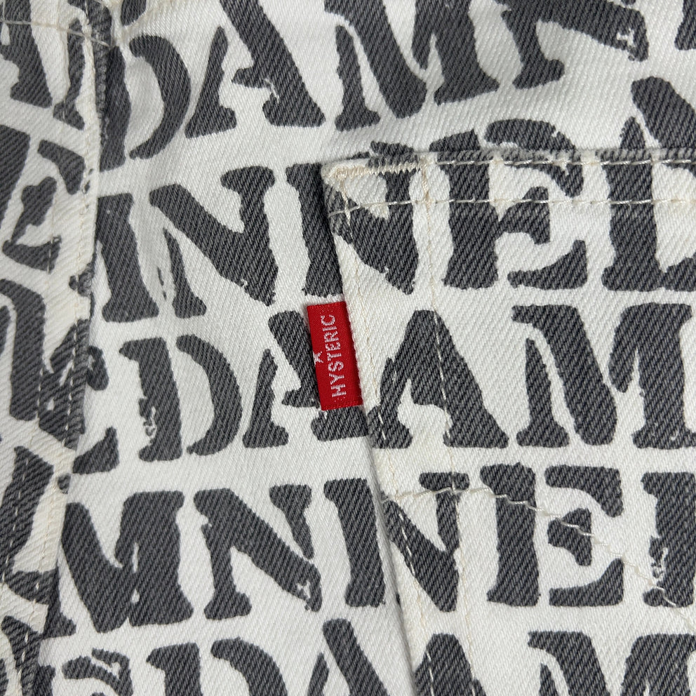 Hysteric Glamour 'Damned' Allover Script Jeans