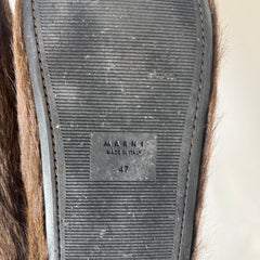 Marni Brown Fussbet Mules Size 47