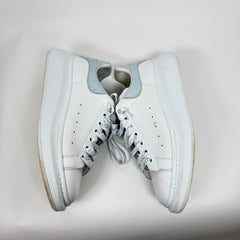 Alexander McQueen White/Blue Croc Embossed Sneaker Size 42