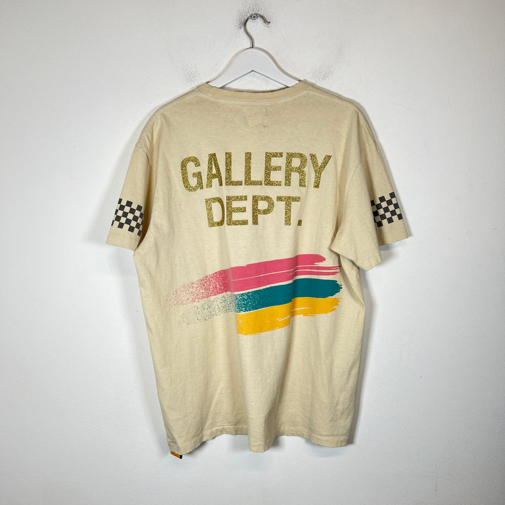 Gallery Dept x F1 Miami Cream Logo T-Shirt Size M