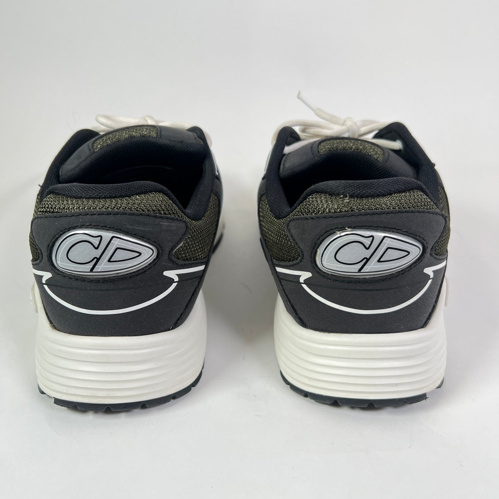 Dior B30 Dark Green/Black Technical Mesh Sneakers