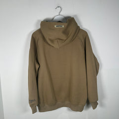Essentials Brown Logo Hoodie Size M