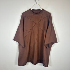 Rick Owens Brown Jumbo Pentagram T-shirt Size OS