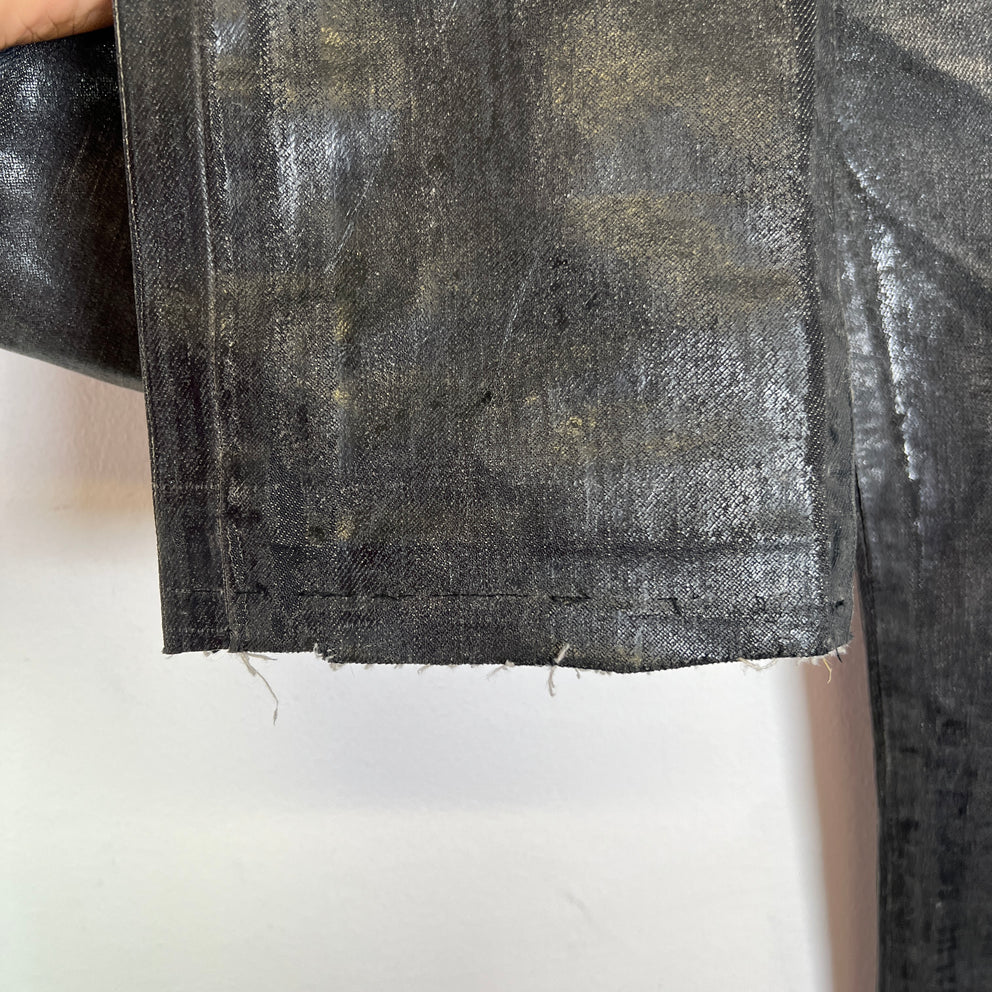 Dior Homme AW03 Black Luster Waxed Denim Jeans