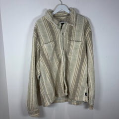 Stussy Striped Sherpa 2-Pocket Button-Up Shirt