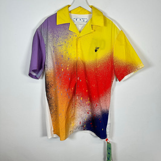 Off-White x Katsu Paint Splatter Button Up Shirt Size L