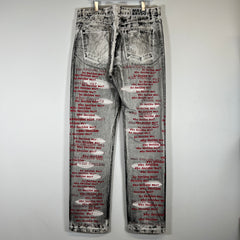 WDW Script Poem Jeans W/R Size 38