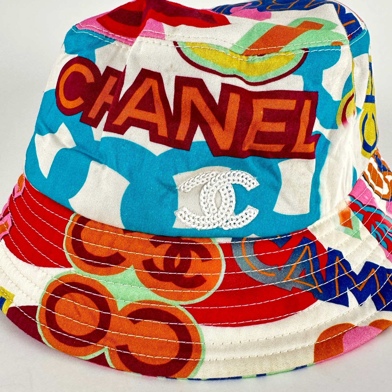 Chanel Multi-Logo Bucket Hat Size M