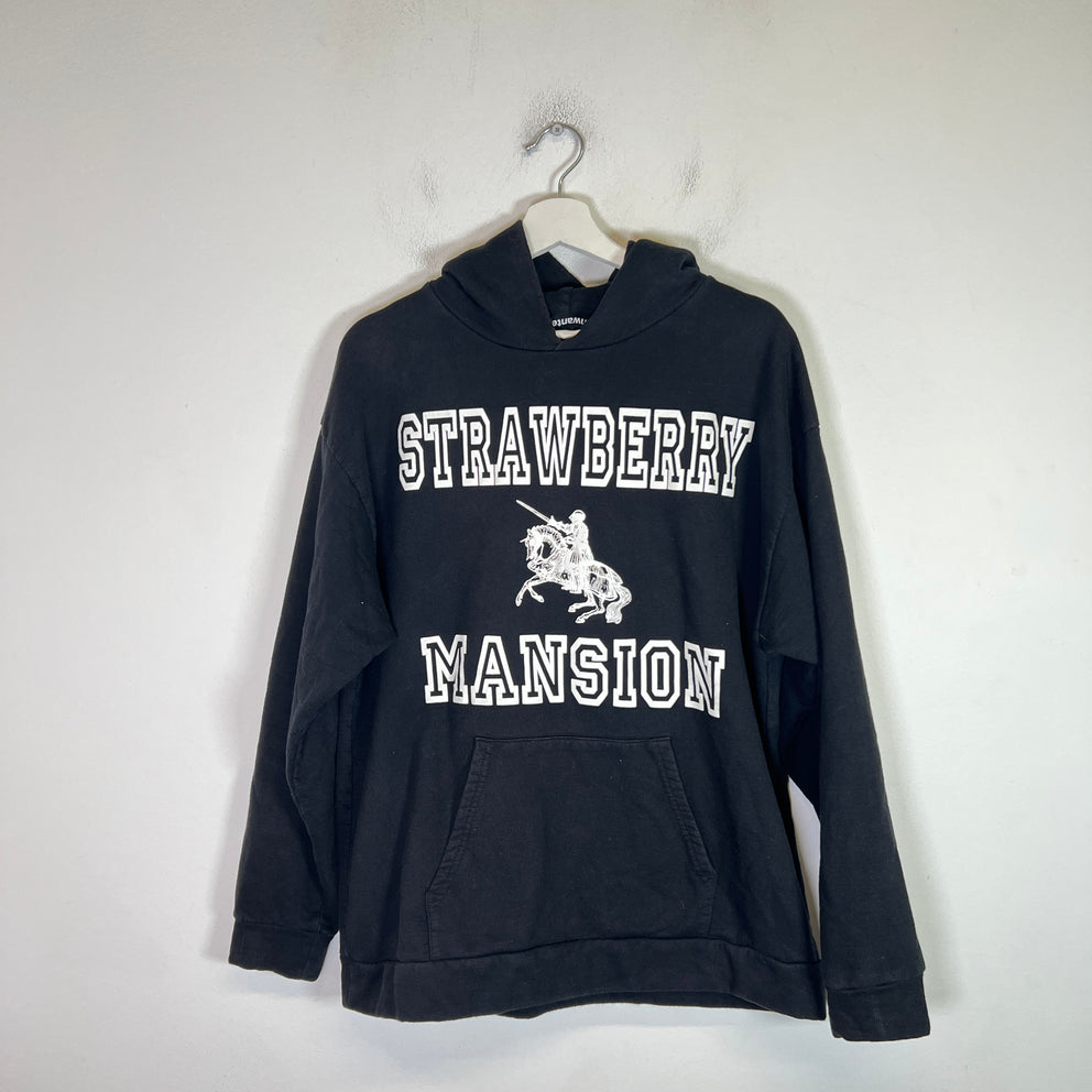 Strawberry Mansion Black Logo Hoodie Size XL