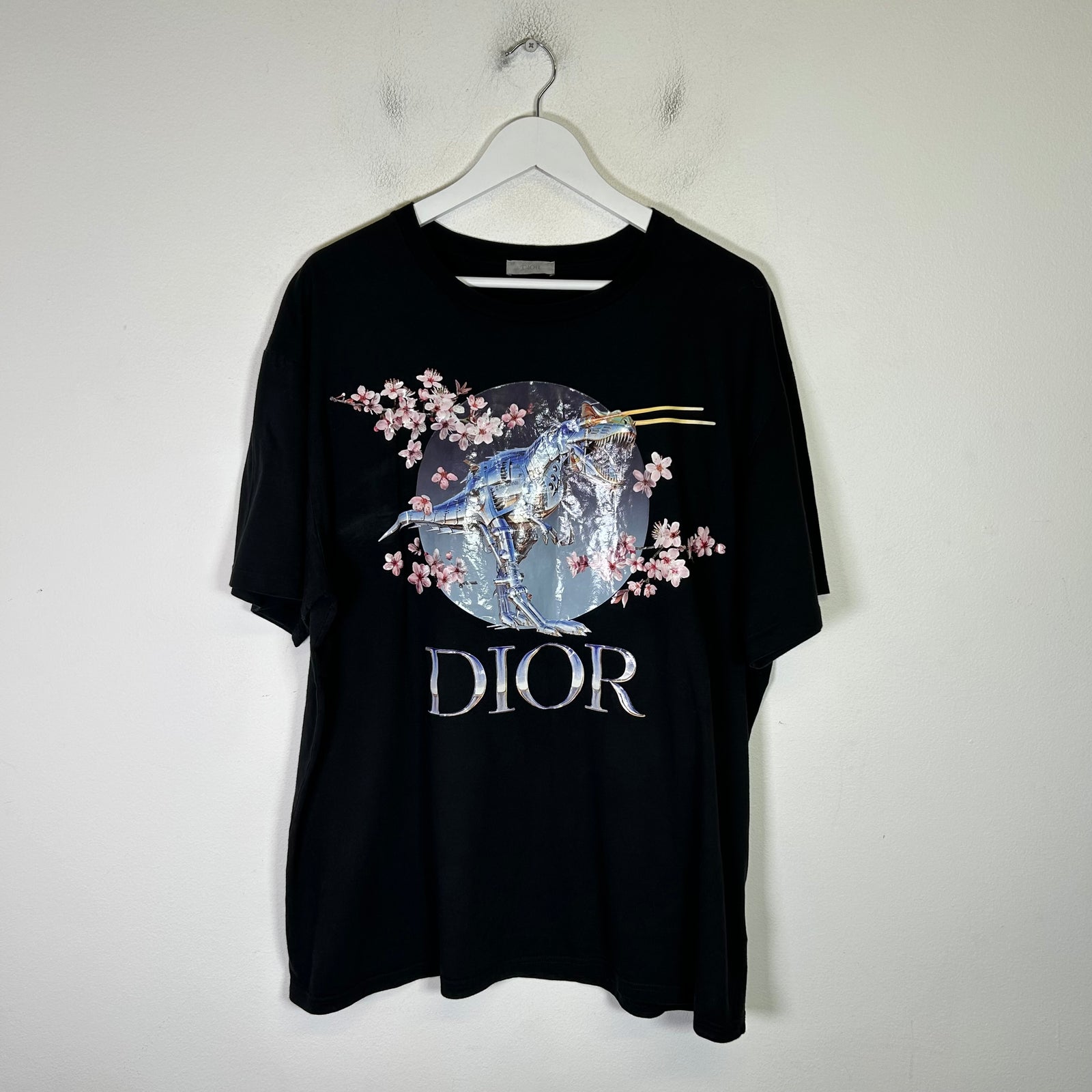 Dior x Sorayama Robotic T-Rex Logo T-Shirt