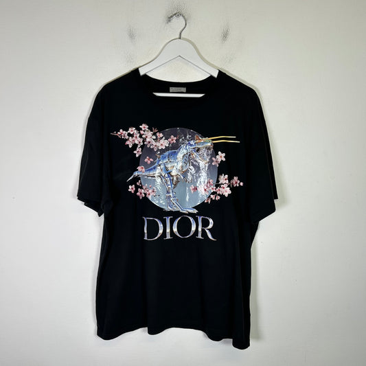 Dior x Sorayama Robotic T-Rex Logo T-Shirt