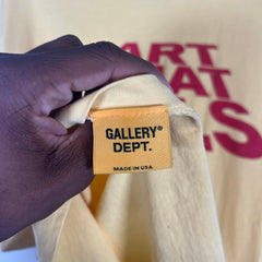 Gallery Dept Yellow ATK Logo T-Shirt Size XL