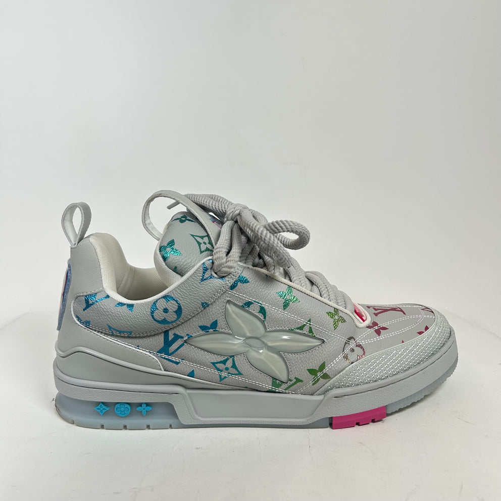 Louis Vuitton Grey Multicolor Skate Sneakers Size LV 10