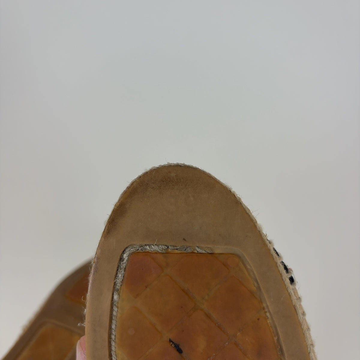 Chanel Leather Logo Espadrilles Flats