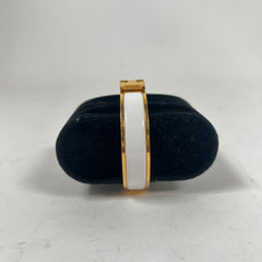 Hermes White Gold Clic H Bracelet