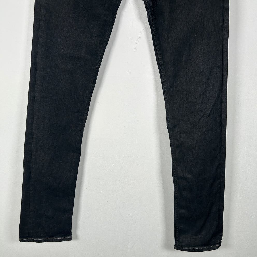 Rick Owens Triple Black Patchwork Tyrone Jeans Size 31