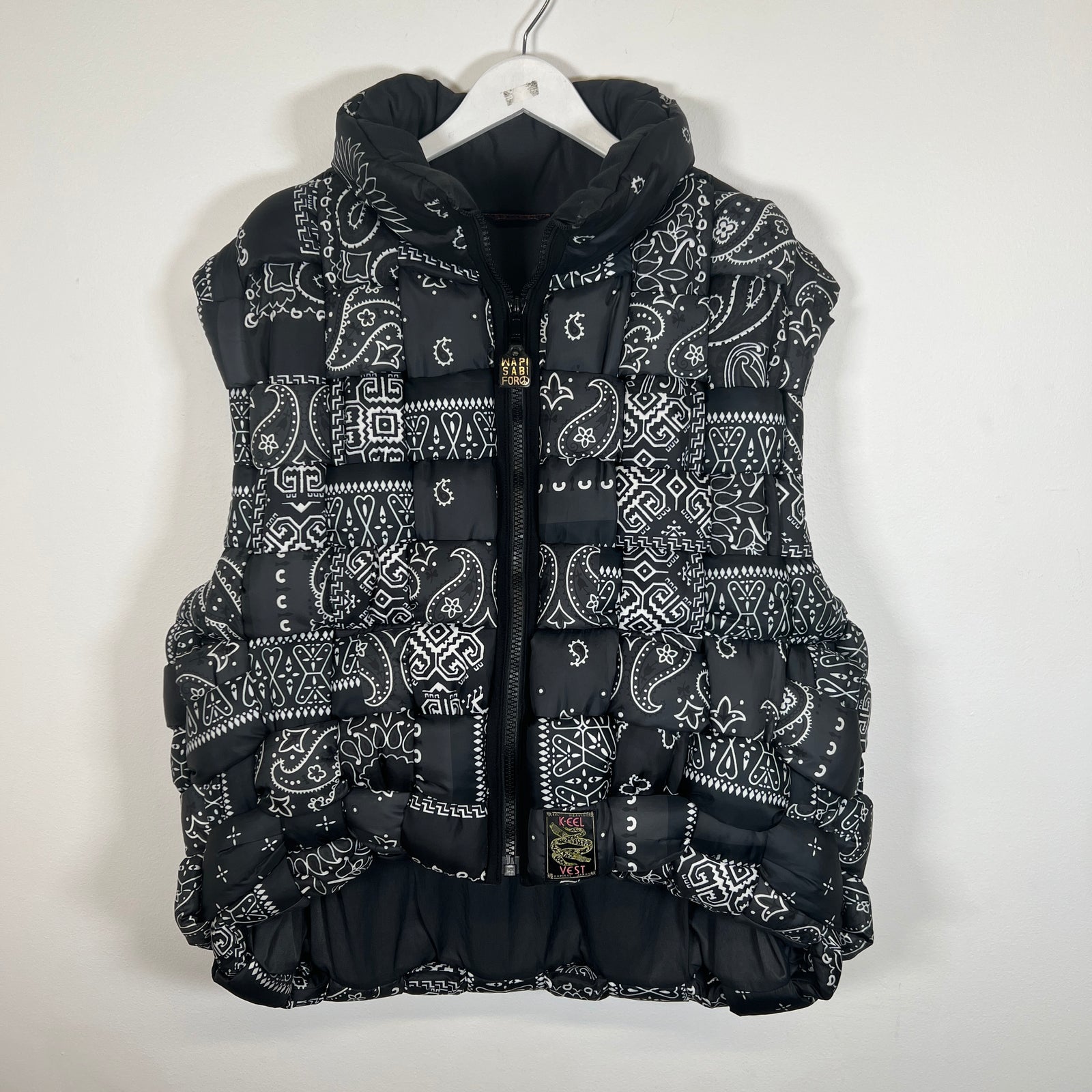 Kapital Black Bandana Kneel Vest Size 3