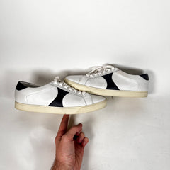Celine White/Navy Triomphe Sneakers Size 40