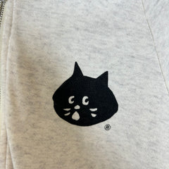 Ne-Net Grey Logo Zip-Up Hoodie Size S