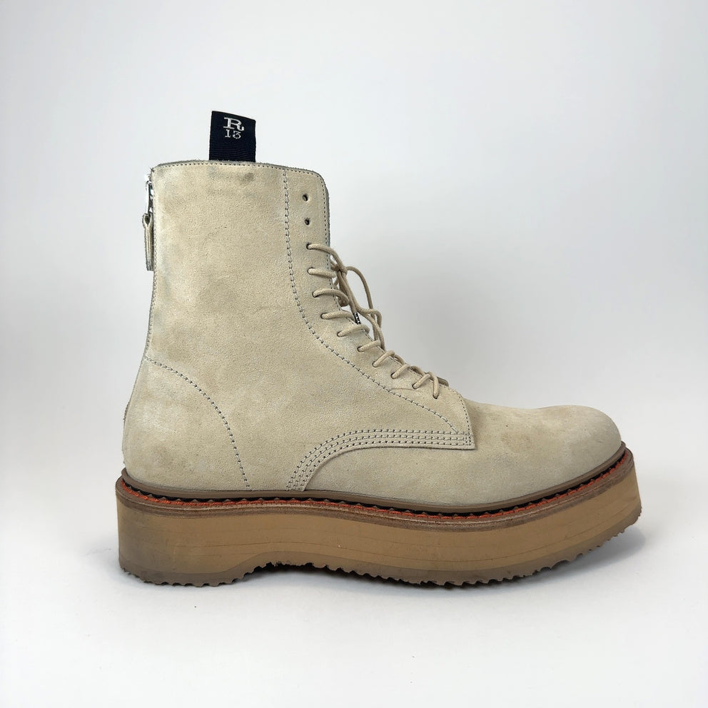 R13 Suede Combat Boots